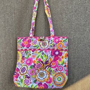 Vera Bradley Clementine Purse Tote Handbag Shoulder Bag Bead Loop Closure